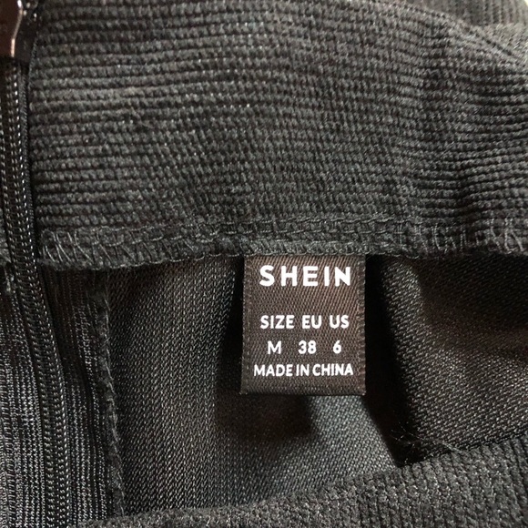 Shein women’s wide strap sundress front button fitted bodice black - Picture 4 of 6